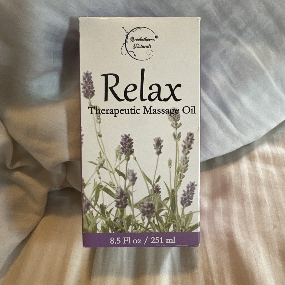 Brookethorne Naturals Relax Therpeutic Massage Oil 8.5 oz / 251 mL